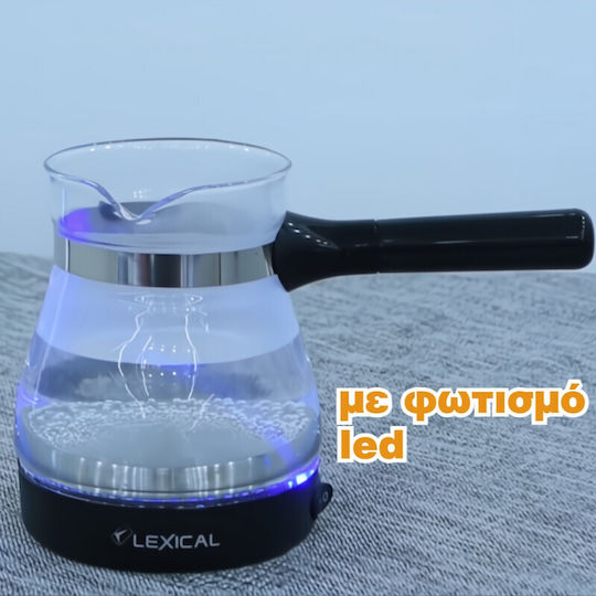 Lexical Electric Greek Coffee Pot 500W with Capacity 500ml Brown