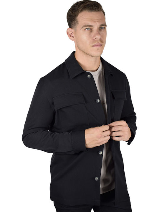 Overshirt Cu mânecă lungă Cămașă Black