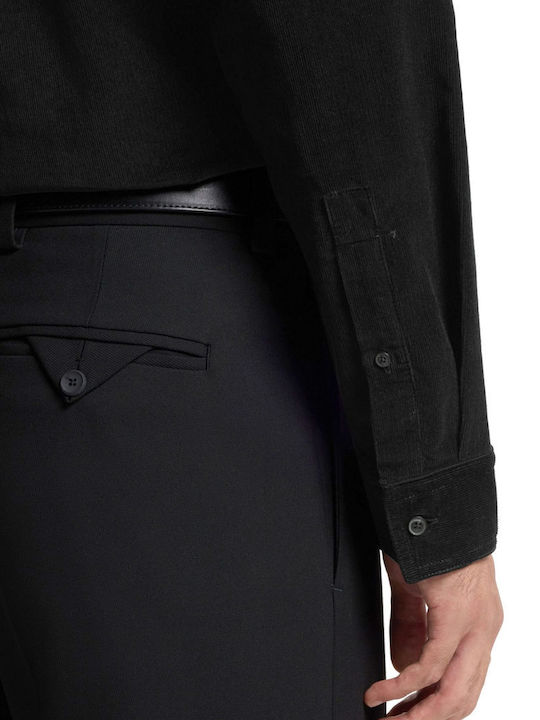 Epazo Long-sleeved Corduroy Shirt Black