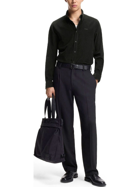 Epazo Long-sleeved Corduroy Shirt Black