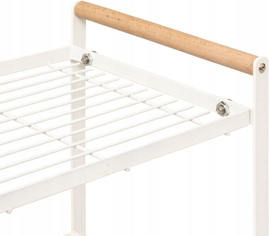 5Five Tabletop Balm Metal Rack 42x21x37.5cm White