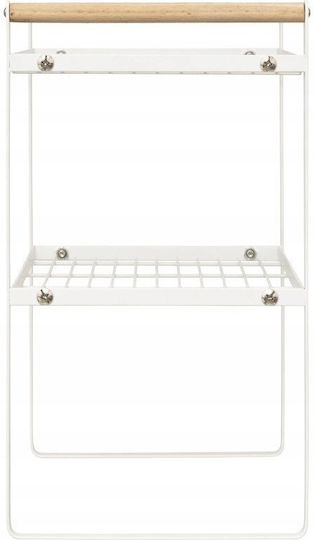 5Five Tabletop Balm Metal Rack 42x21x37.5cm White