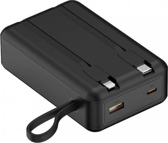 Crystal Audio PBK9 Power Bank 20000mAh 65W with USB-A Port and USB-C Port Power Delivery Black