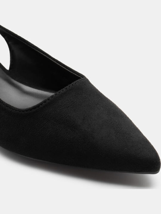 Γυναικείες Μπαλαρίνες Slingback σε Μαύρο Χρώμα