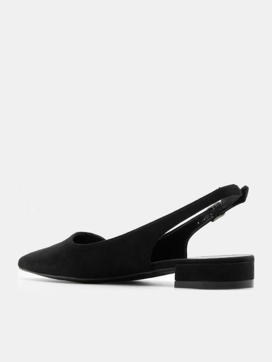 Γυναικείες Μπαλαρίνες Slingback σε Μαύρο Χρώμα