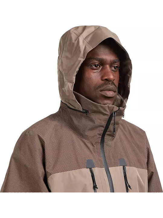 Winter Jacke Hardshell Wasserdicht und Winddicht Mocha Brown, Smokey Brown