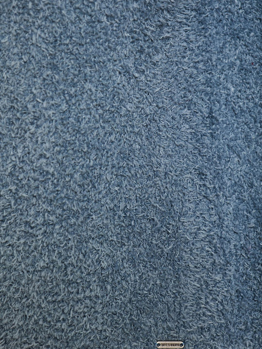 Fleece Γυναικεία Ζακέτα με Κουμπιά σε Μπλε Χρώμα