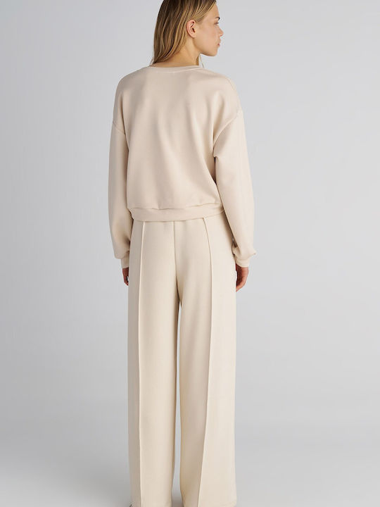 High Waist Sweatpants Jogger White