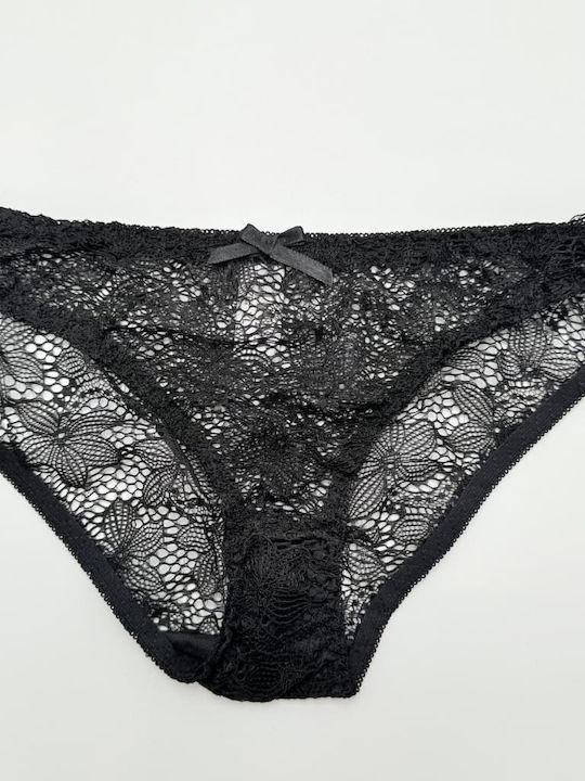 Lunna Dantelat Set de Lenjerie Sutien cu Slip Black