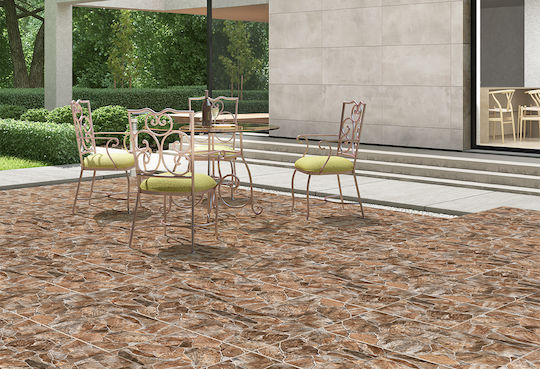 Kai Group Rivestone 003622SA Fliesen Für Außenbereich Porzellan Matt 45x45cm Braun