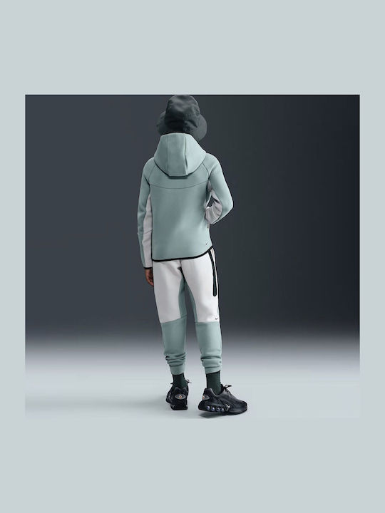 Athletic Kids Sweatshirt Cardigan Fleece with Hood White Tech Fleece Fz