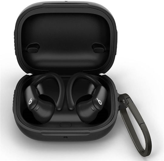 Spigen Rugged Armor Hülle Silikon in Schwarz Farbe für Apple Powerbeats Pro 2