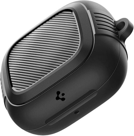 Spigen Rugged Armor Hülle Silikon in Schwarz Farbe für Apple Powerbeats Pro 2