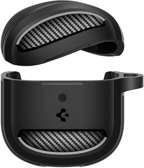 Spigen Rugged Armor Θήκη με Γάντζο σε Μαύρο χρώμα για Google Pixel Buds 2a