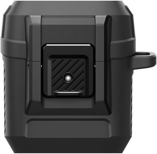 Spigen Lock Fit Θήκη Πλαστική / Σιλικόνης με Γάντζο σε Μαύρο χρώμα για Google Pixel Buds 2a