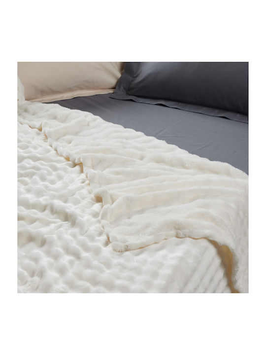 Das Home 1369 Decke Fleece Einlagig 160x220cm Ivory