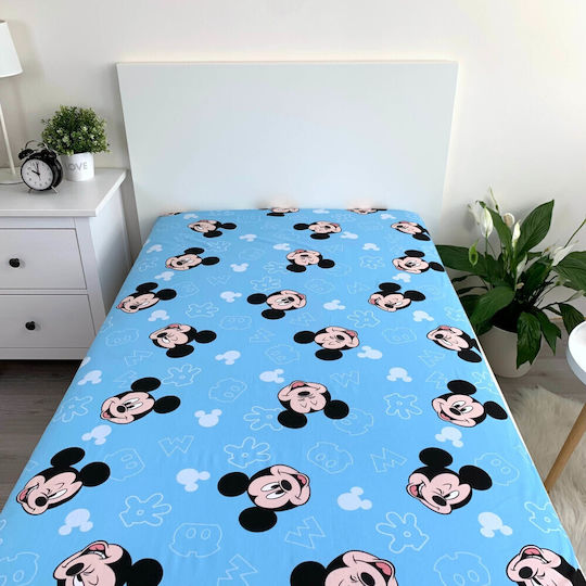 Disney Bettlaken Einzeln Mit Gummizug Baumwolle Mickey 90x200cm