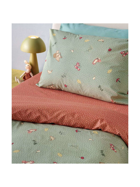 Kentia Sheet Set Single Cotton Versus Green 160x245cm 3pcs