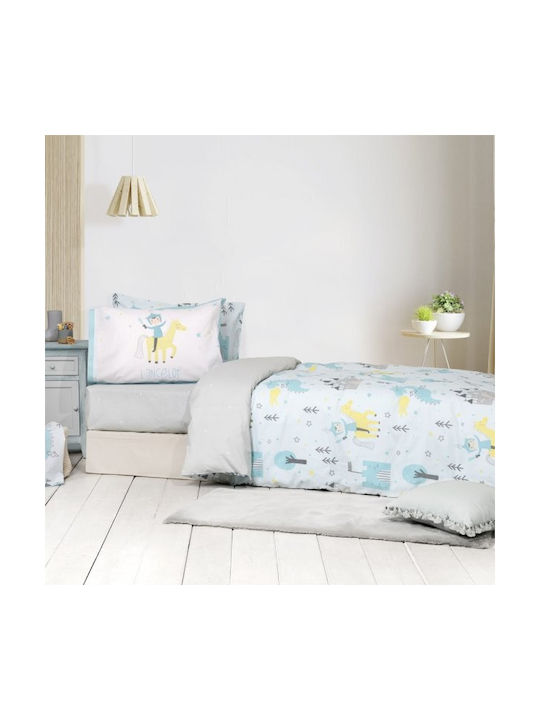 Nima Sheet Set Single Cotton Light Blue 170x255cm 3pcs