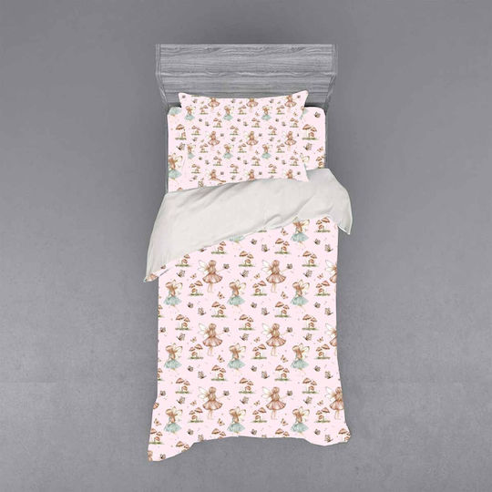 Astron Italy Set Cearceafuri Pentru Copii Single Fairy Girl Roz 170x260cm Astron Italy Set Cearceafuri Pentru Copii Single Fairy Girl Roz 170x260cm