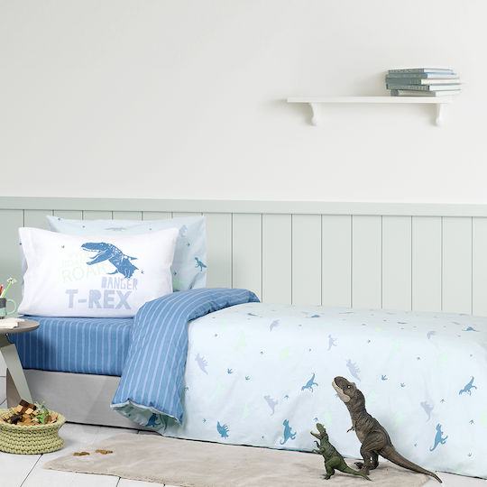 Nima Sheet Set Semi-double Cotton Blue 190x255cm 3pcs