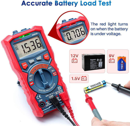 Astroai Multimetru Digital Astroai M4kor Trms 4000 Ohmmetru Voltmetru 1.5v 9v 12v Măsurare Fără Contact Lanternă