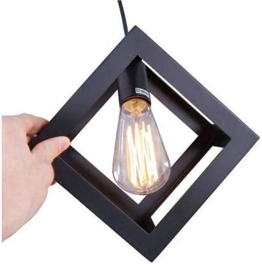VenCore Pendant Light Black with Socket E27 25x25cm