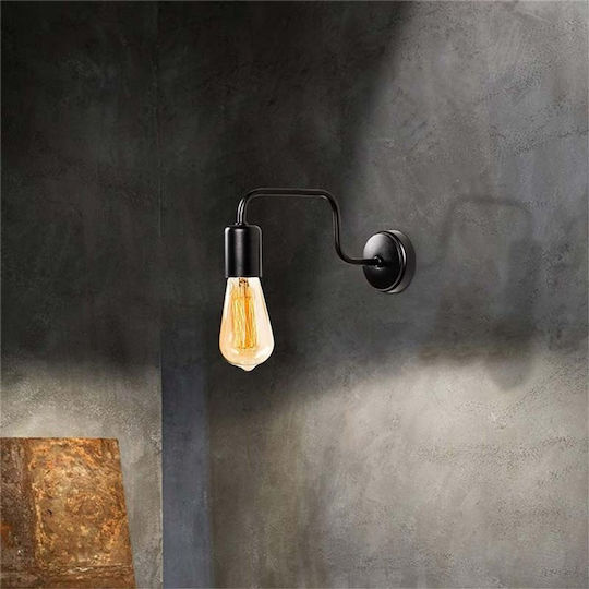 Pakketo Kerquin Lampa De Perete Neagră 28x10cm Pakketo Kerquin Lampa De Perete Neagră 28x10cm