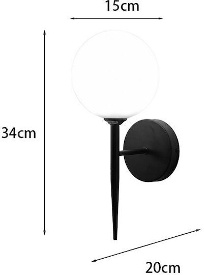 Pakketo Lumină De perete Negru 13cm Pakketo Lumină De perete Negru 13cm