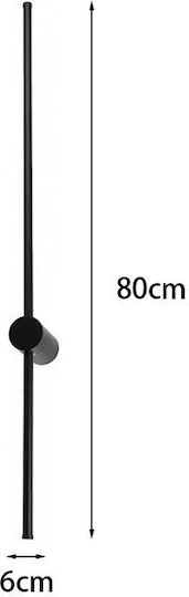 Pakketo Modern Lamp Wall with Integrated LED and Warm White Light Black 8x12x80cm
