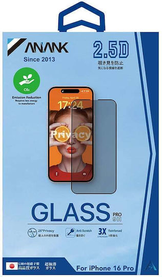 Anank 2.5d Защитен Екран С Поверителност За iPhone 15 Черен