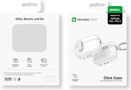 AmazingThing Minimal Θήκη Σιλικόνης σε Διάφανο χρώμα για Apple AirPods Pro 2