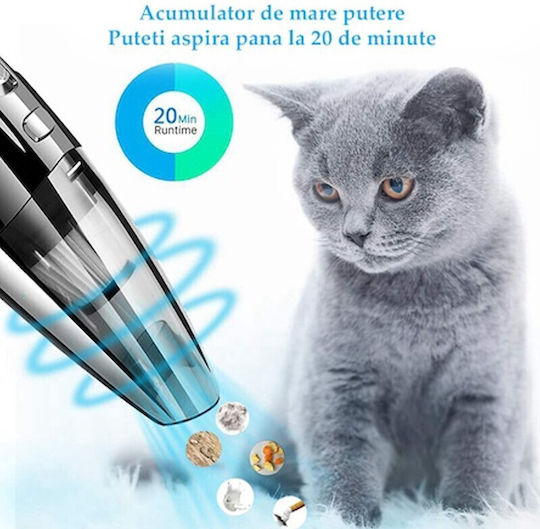 Aspirator de mână pentru mașină Aspirare uscată cu Putere 120W Reîncărcabil 12V
