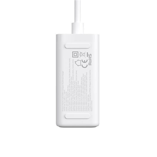 Mobile Origin Charging Stand GaN with USB-A Port and 3 USB-C Ports 100W Power Delivery in White color (MO-100CMH-PW18)