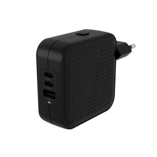 Hyper Hyperjuice 70w Usb-c Gan Travel Charger 3c+1a Black