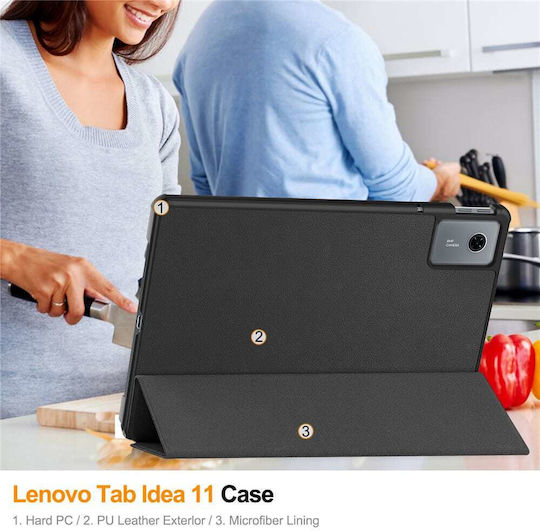 Techsuit Foldpro Флип капак Черен (Lenovo Idea Tab 11)