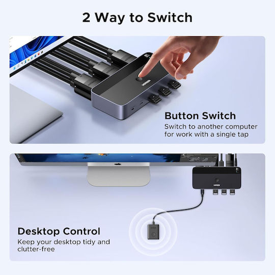 X0028N1OEV KVM & Datenumschalter mit DisplayPort / USB 3.0 / USB-C