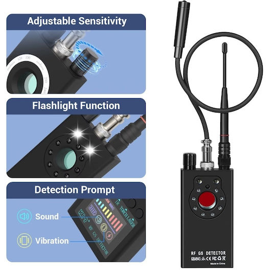 Camera & GPS Tracker Detector 100-8000MHz