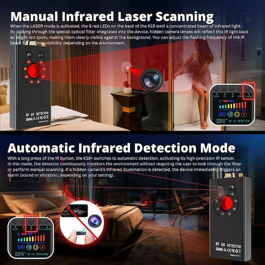 Camera & GPS Tracker Detector 100-8000MHz