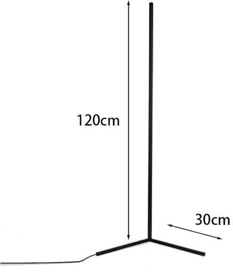 Pakketo LED Floor Lamp H120xW30cm. with RGB Light 2000lm Black
