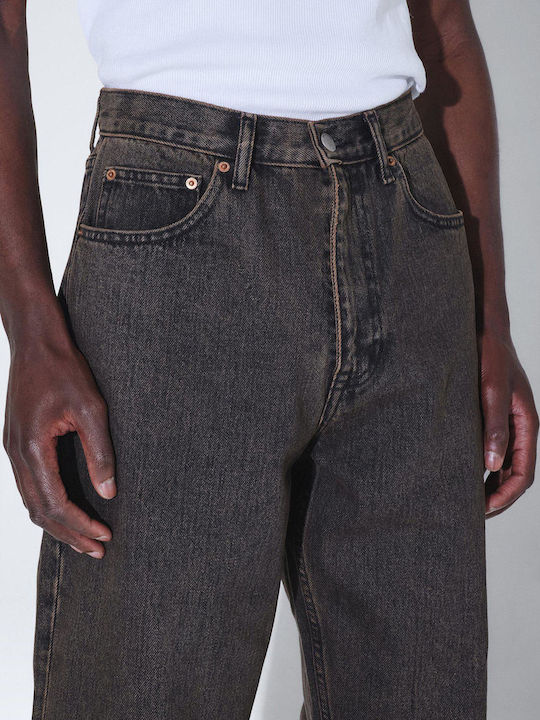 Omar Men's Jeans Pants with Relaxed Fit Jet Brown