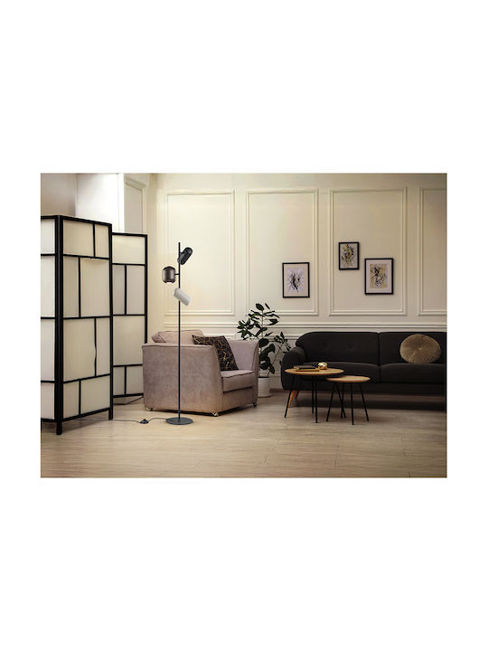 Nimes Floor Lamp H41.5xW23.5cm. with Socket for Bulb GU10 Black