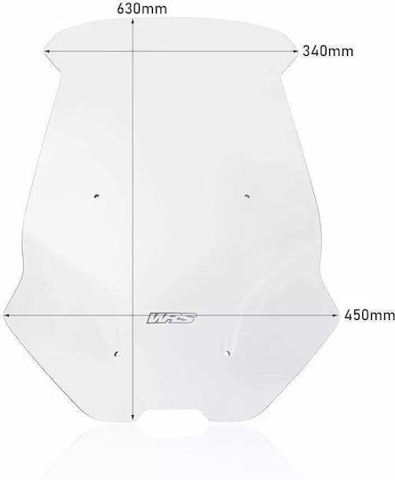 WRS Διάφανη Ζελατίνα Μοτοσυκλέτας για Honda ADV 350 HO056T