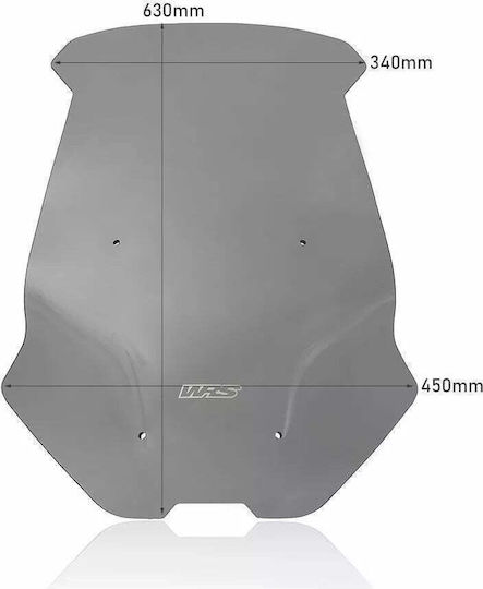 WRS Motorcycle Windshield & Windscreen Tinted Visor for Honda ADV 350 HO056F