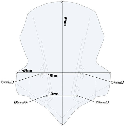 Givi Прозрачна козирка Мотоциклет за Yamaha Трейсър 900 2139DT