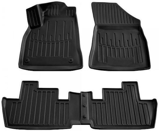 Race Axion Set of Front and Rear Mats 4pcs Tray Type for Peugeot 3008 2009-2016 Black