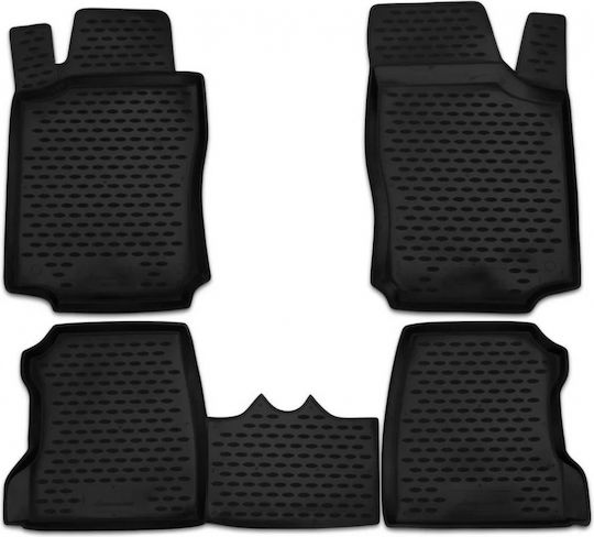 Novline Front Mats 2pcs Tray Type for Opel Combo 2001-2006 Black