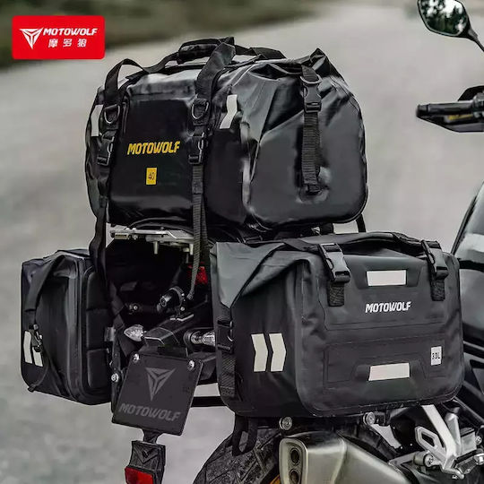 Motowolf MDL Motorcycle Saddle Bags Kit 60l in Black Colour