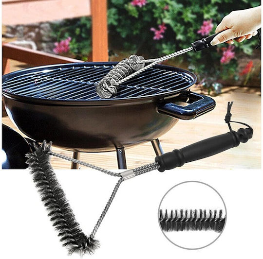 Aj Stainless Steel Grill Cleaning Brush Bbq 30x14cm