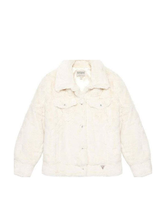 Παιδική Γούνα Κοντή Cream White